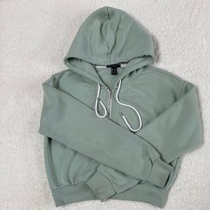 💰 3/$24 Forever 21 zip up hoodie sage green